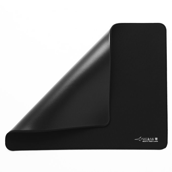 Black ARTISAN NINJA FX ZERO lifted to show its non-slip underside